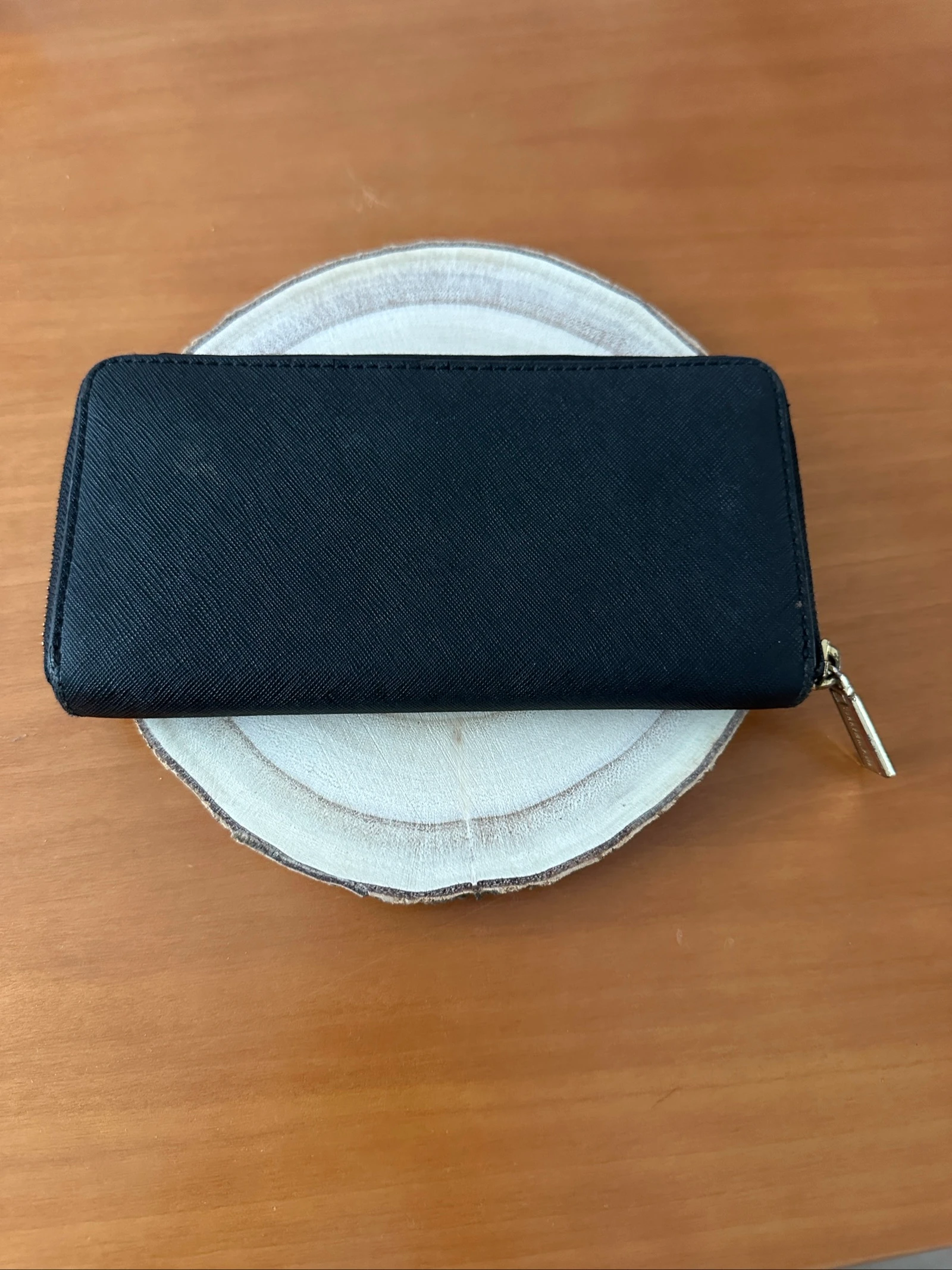 Carteira / Porta-moedas Tommy Hilfiger Preto/Azul - Zip Around Saffiano – photo 7